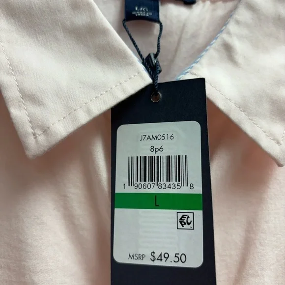 🌸 3/$15 Tommy Hilfiger Light Pink Button-Up Long Sleeve Shirt, Large, NWT - Picture 4 of 9